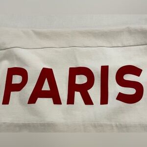 FP Movement Free People XS Post Up High PARIS V-neck Tee Red/Ivory NWOT SOLD OUT